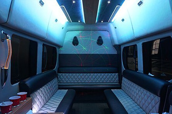 10-passenger party van interior