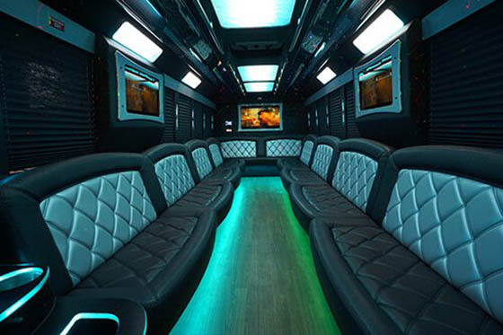 34-passenger party bus int view